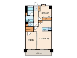 アプリークス百道浜の物件間取画像